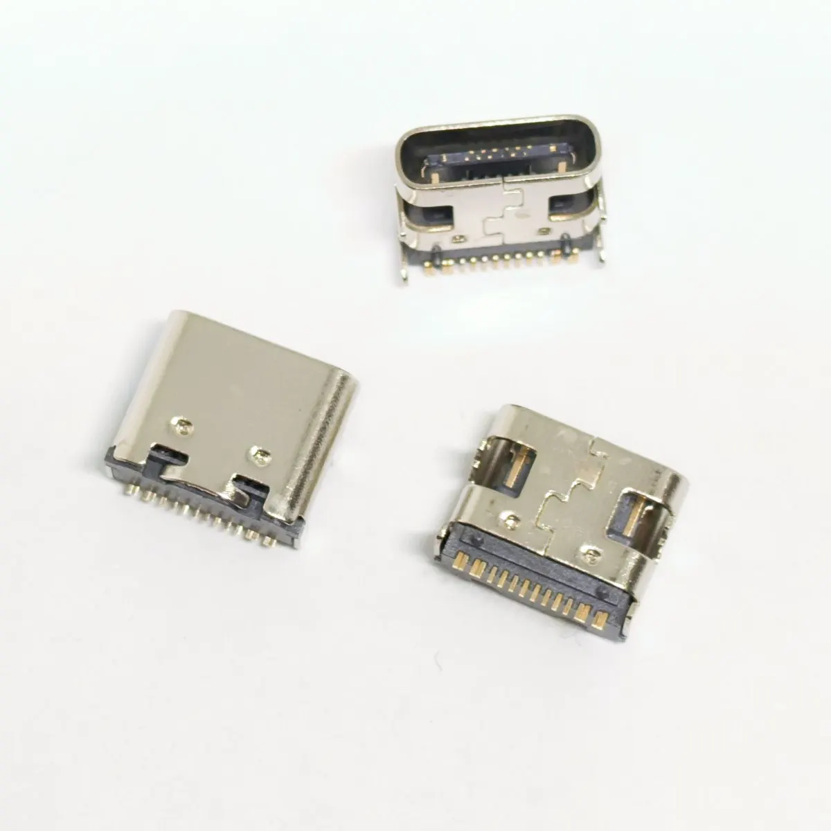 Universal USB-C 16-Pin Mid-Mount SMD Charging Jack for Laptop Motherboards