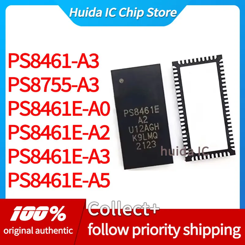 PS8755 USB-C DisplayPort Alternate-Mode Mux IC (QFN)